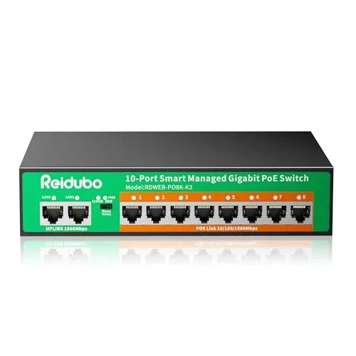 Reidubo Managed Gigabit PoE Switch